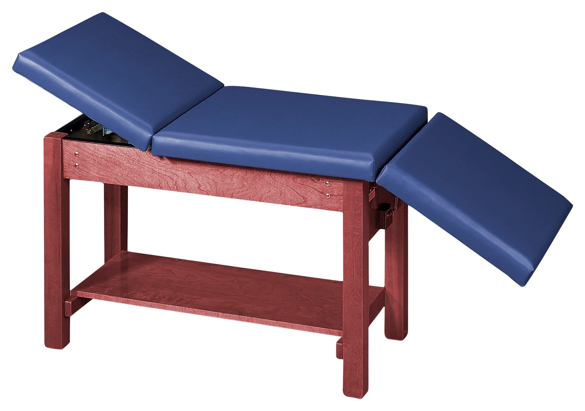 School Health Space-Saver Exam Table with Adjustable Backrest and Footrest, 68 x 24 x 30 Inches 4001877